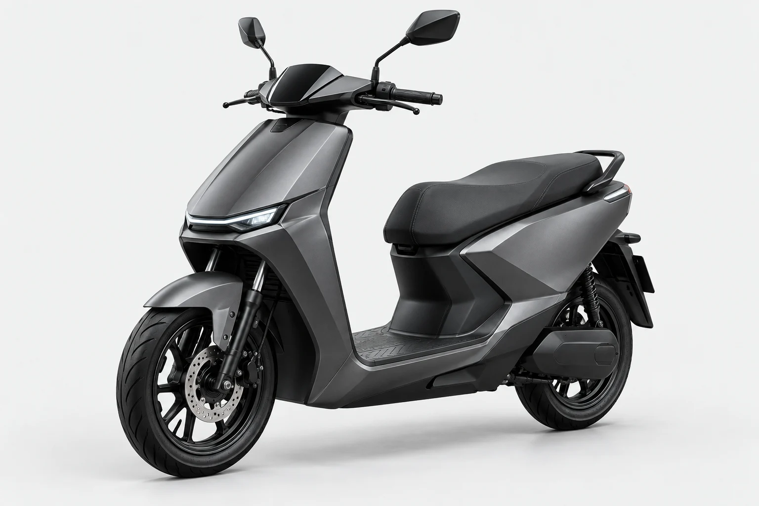 Scooter conceito em grafite, vista em estúdio